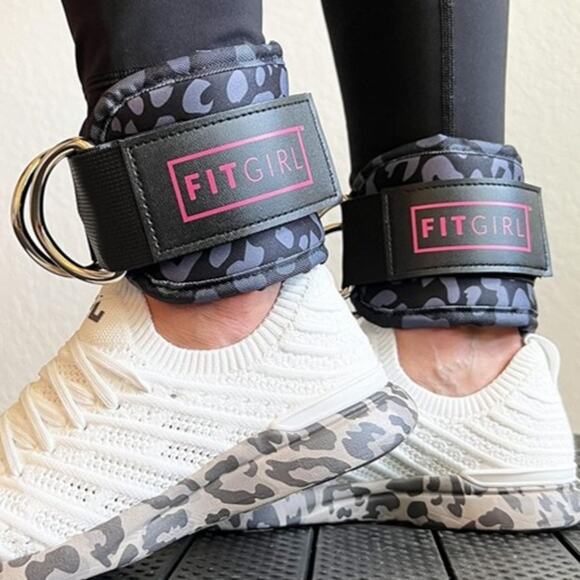 FITGIRL Ankle Strap for Cable Exercise Machines Work Out Cuffs 2 - Pack